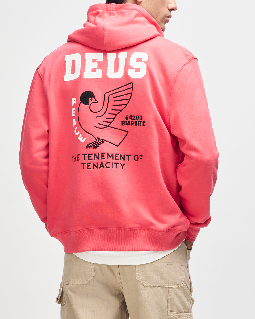 D261MZH329-BuckUpZipHoodie-Melon|Model