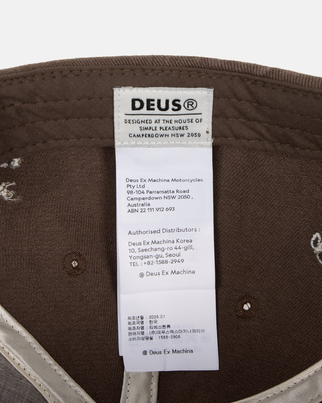 Emblem College Address Cap - Brown