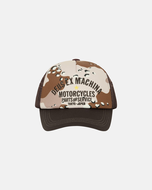 D261UHA035-Tokyo Original Address Trucker Camo|Flatlay