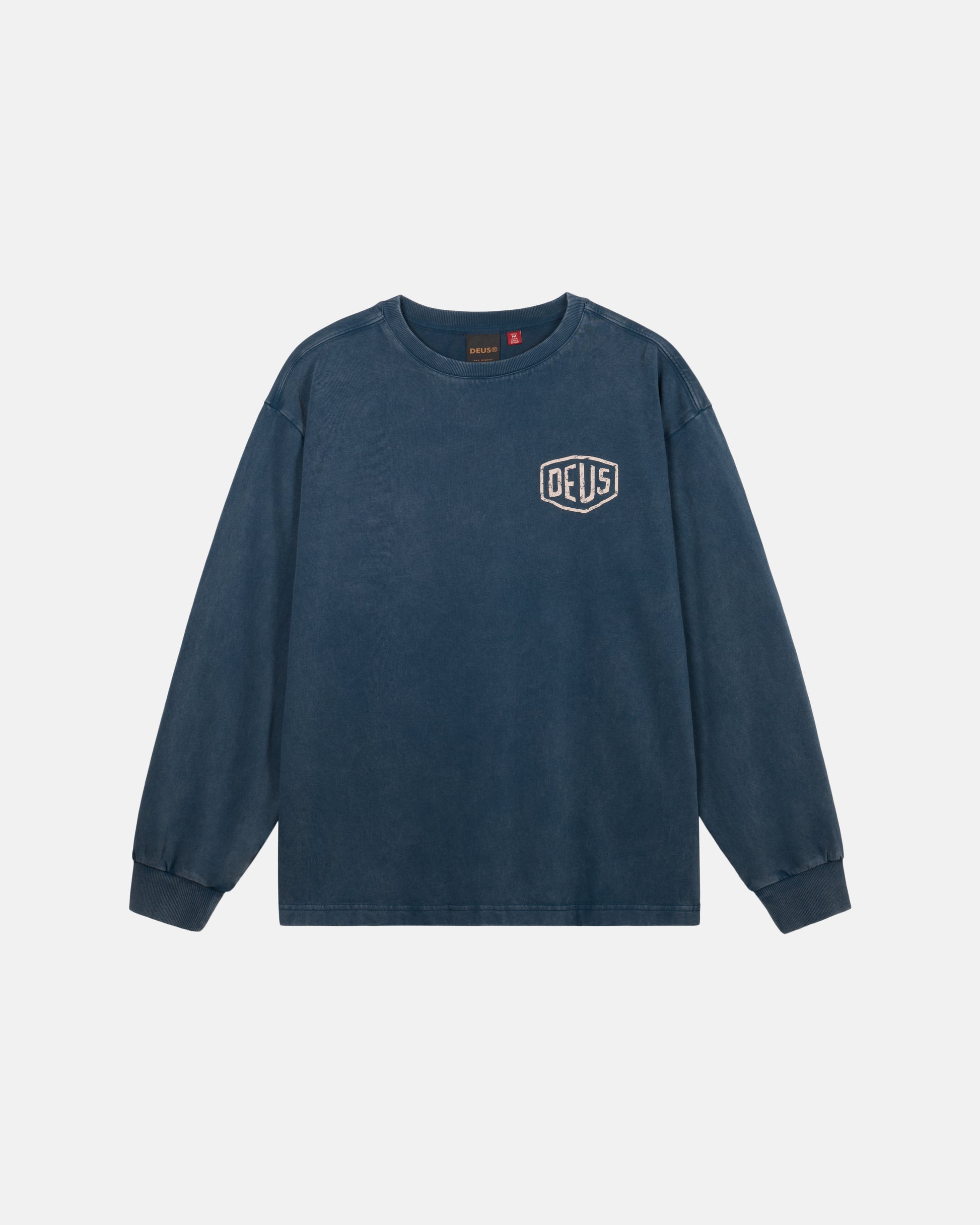 Deus Ex Machina - Roar Long Sleeve Tee - Navy|Flatlay