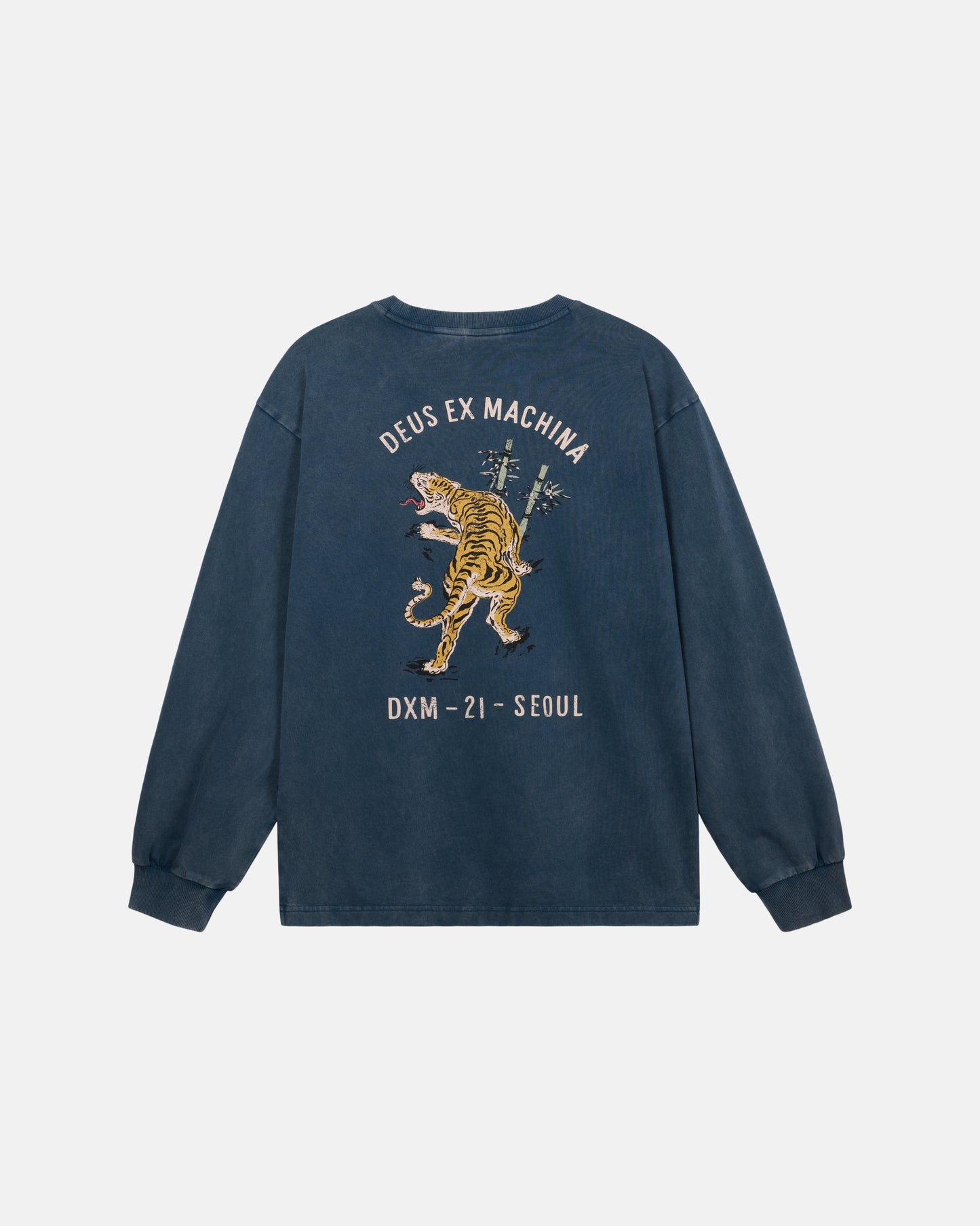 Deus Ex Machina - Roar Long Sleeve Tee - Navy|Flatlay