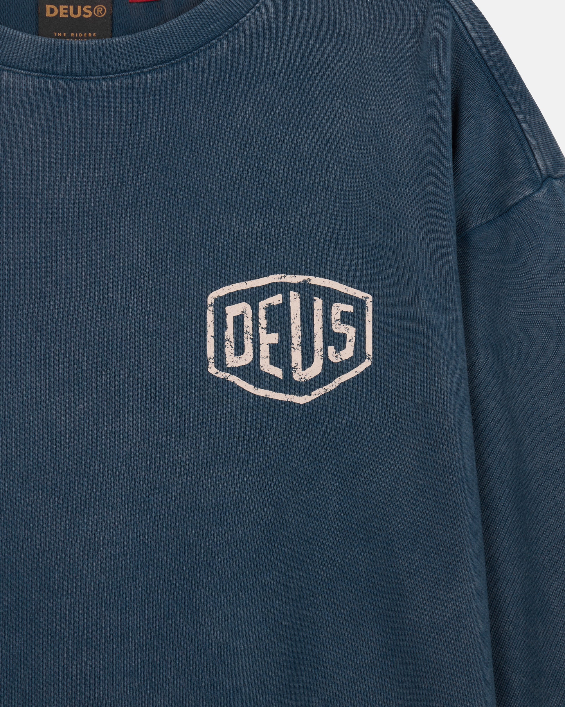 Deus Ex Machina - Roar Long Sleeve Tee - Navy|Flatlay