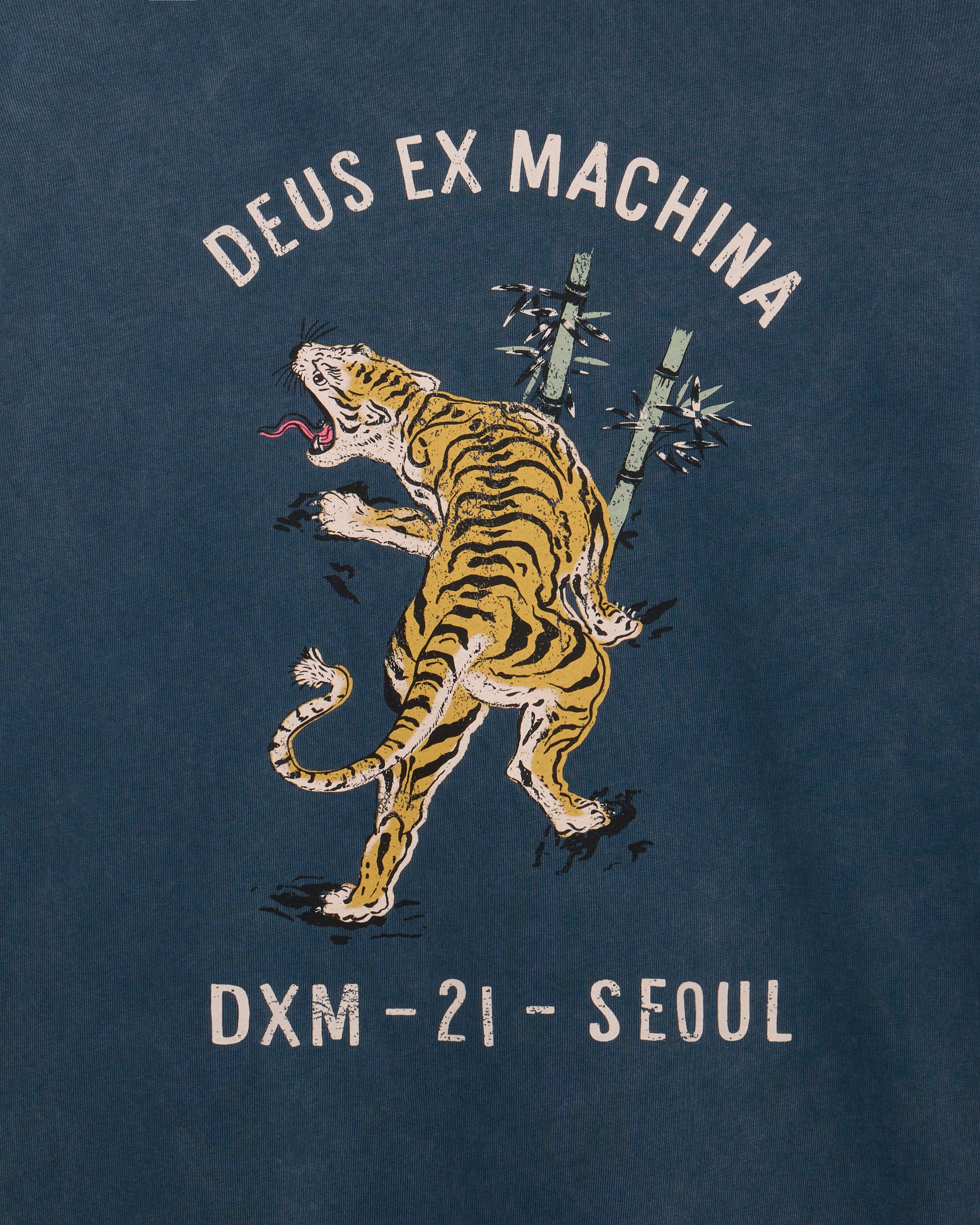 Deus Ex Machina - Roar Long Sleeve Tee - Navy|Flatlay