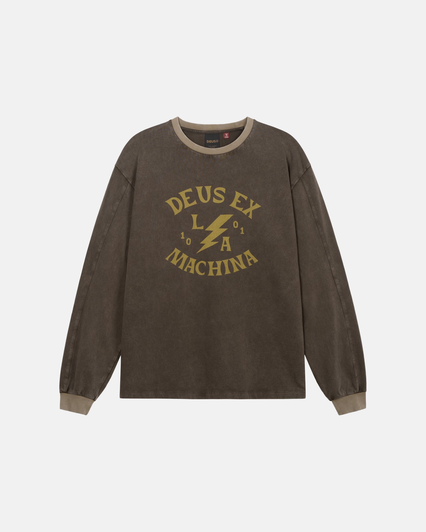 Deus Ex Machina - Chinook Long Sleeve Tee - Brown|Flatlay