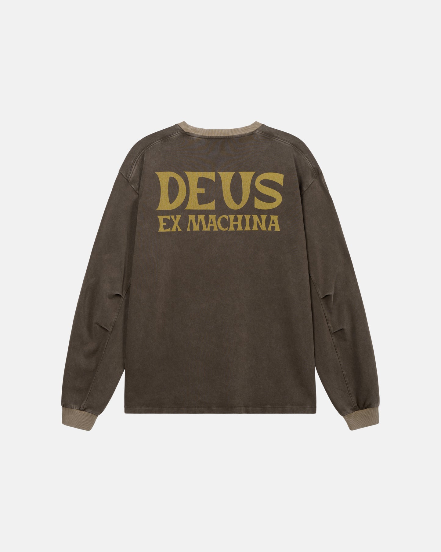 Deus Ex Machina - Chinook Long Sleeve Tee - Brown|Flatlay