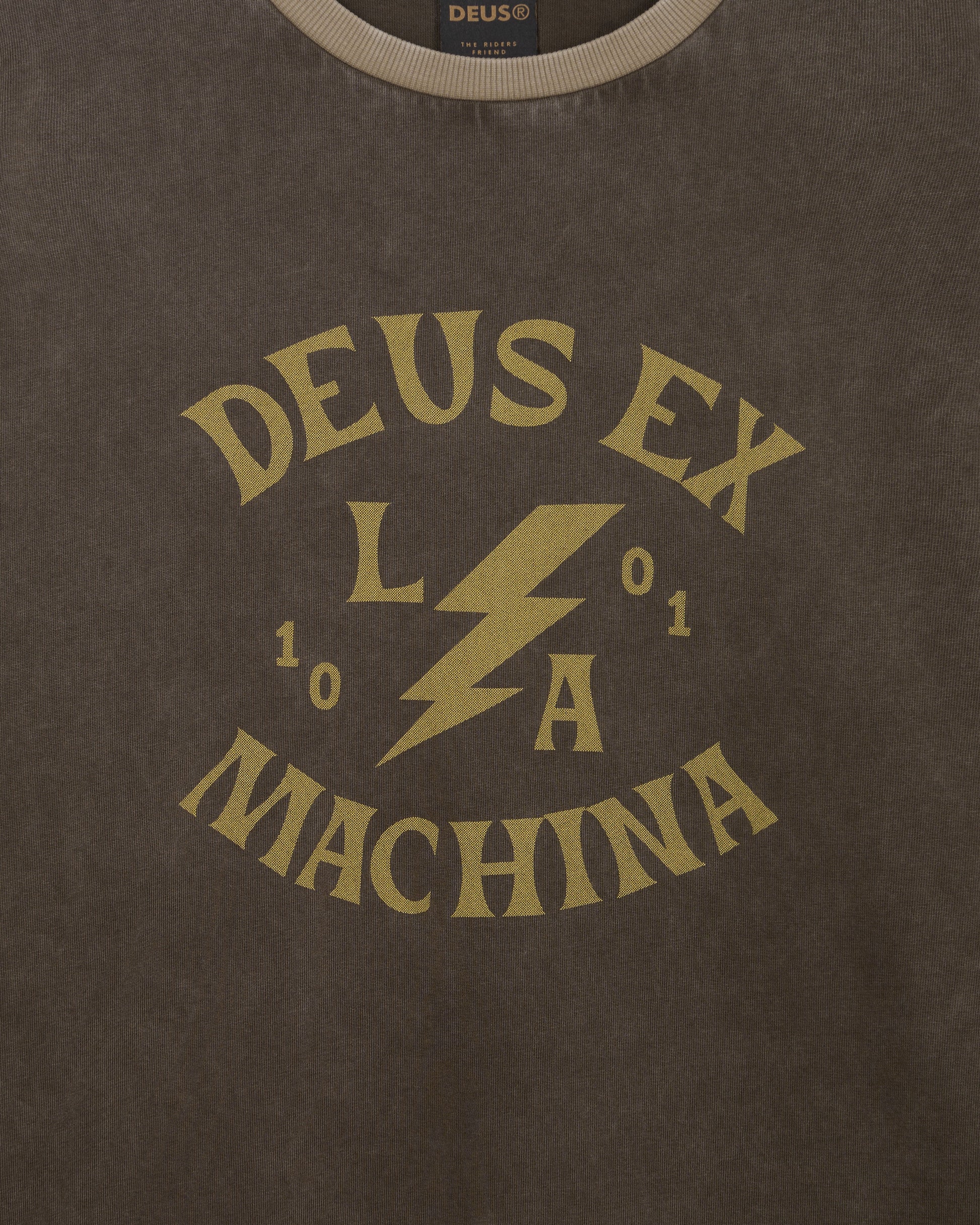 Deus Ex Machina - Chinook Long Sleeve Tee - Brown|Flatlay