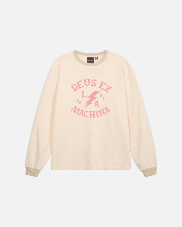 Deus Ex Machina - Chinook Long Sleeve Tee - Ivory|Flatlay