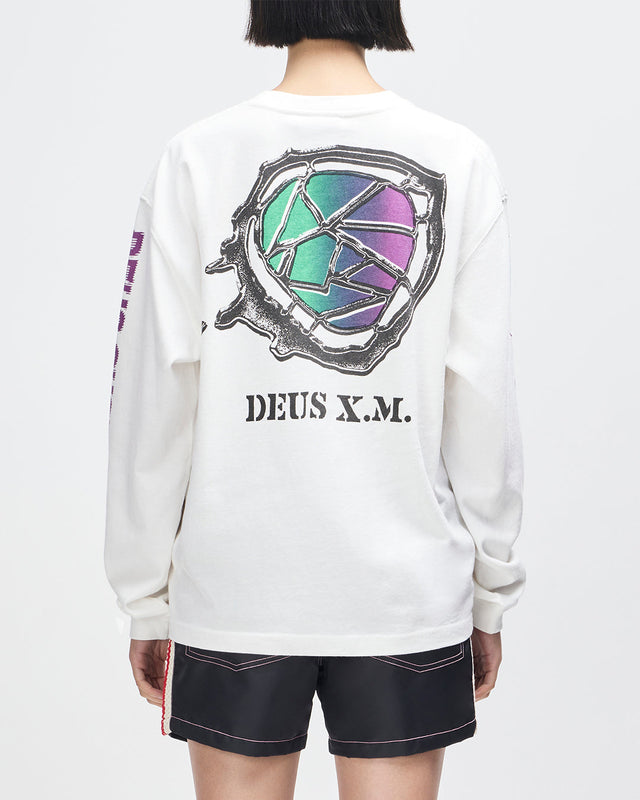 Cosmic Encounter Long Sleeve Tee - Vintage White
