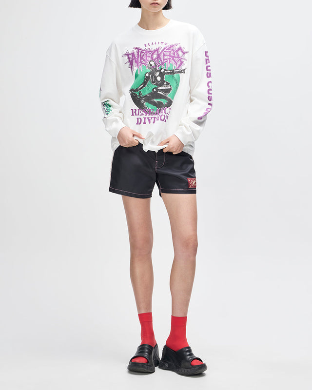Cosmic Encounter Long Sleeve Tee - Vintage White