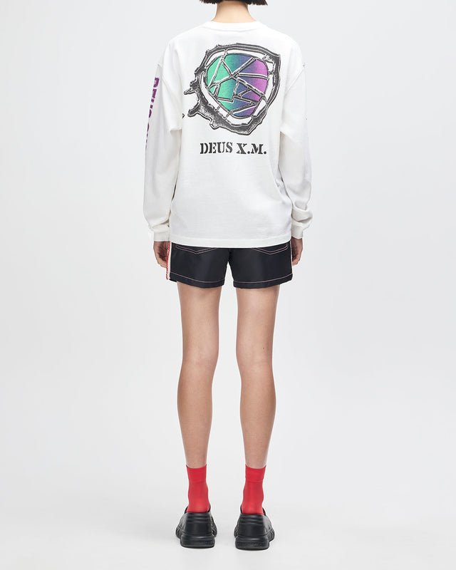 Cosmic Encounter Long Sleeve Tee - Vintage White