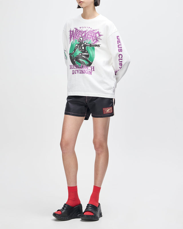 Cosmic Encounter Long Sleeve Tee - Vintage White