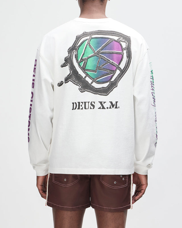 Cosmic Encounter Long Sleeve Tee - Vintage White