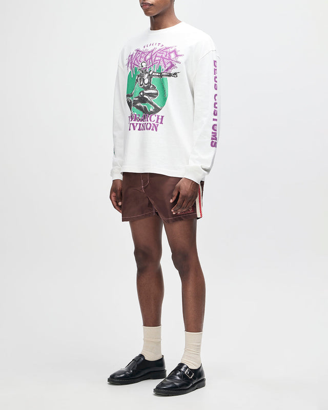 Cosmic Encounter Long Sleeve Tee - Vintage White