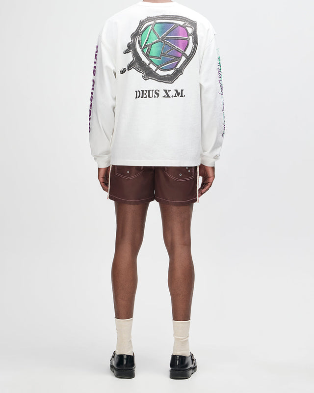 Cosmic Encounter Long Sleeve Tee - Vintage White