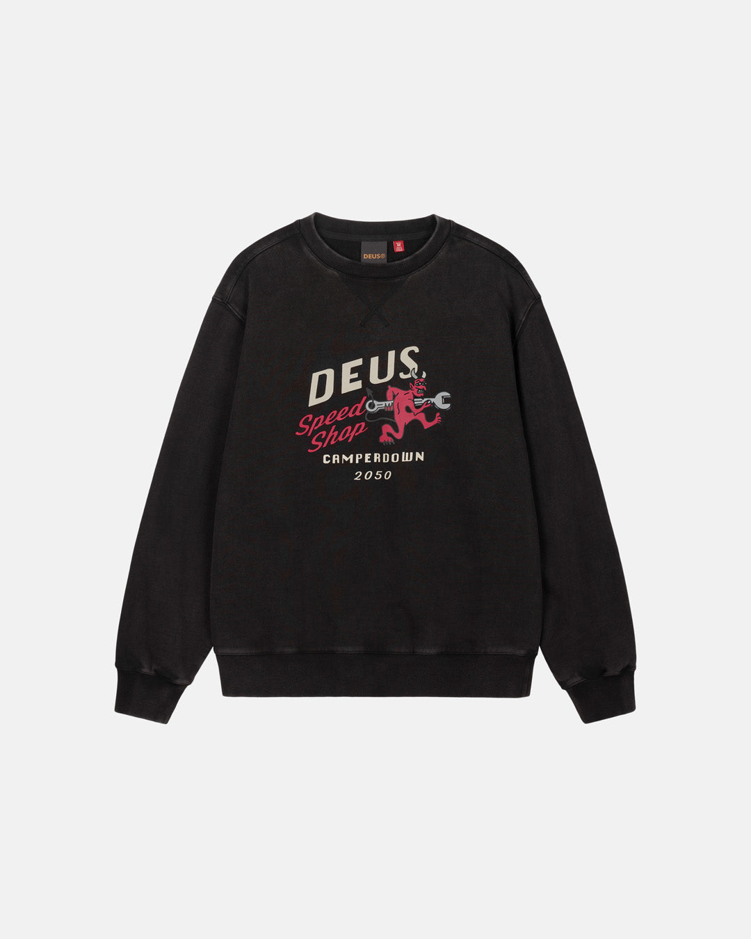 D261USW210 Dogleg Sweatshirt-Black|Flatlay