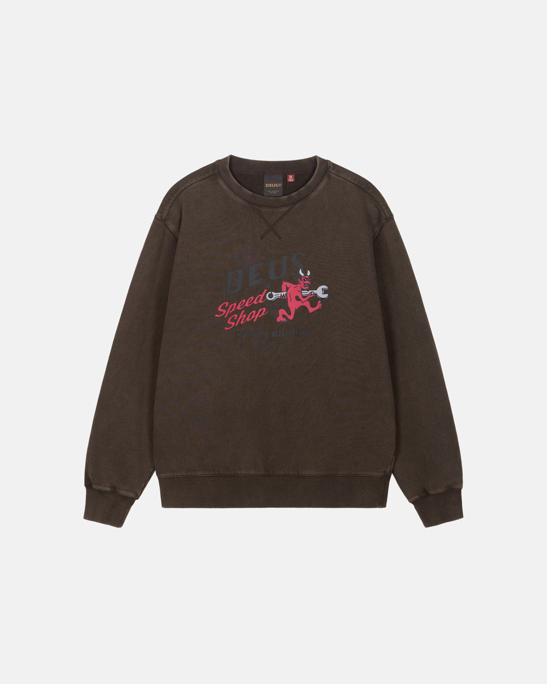 D261USW210 Dogleg Sweatshirt-Brown|Flatlay