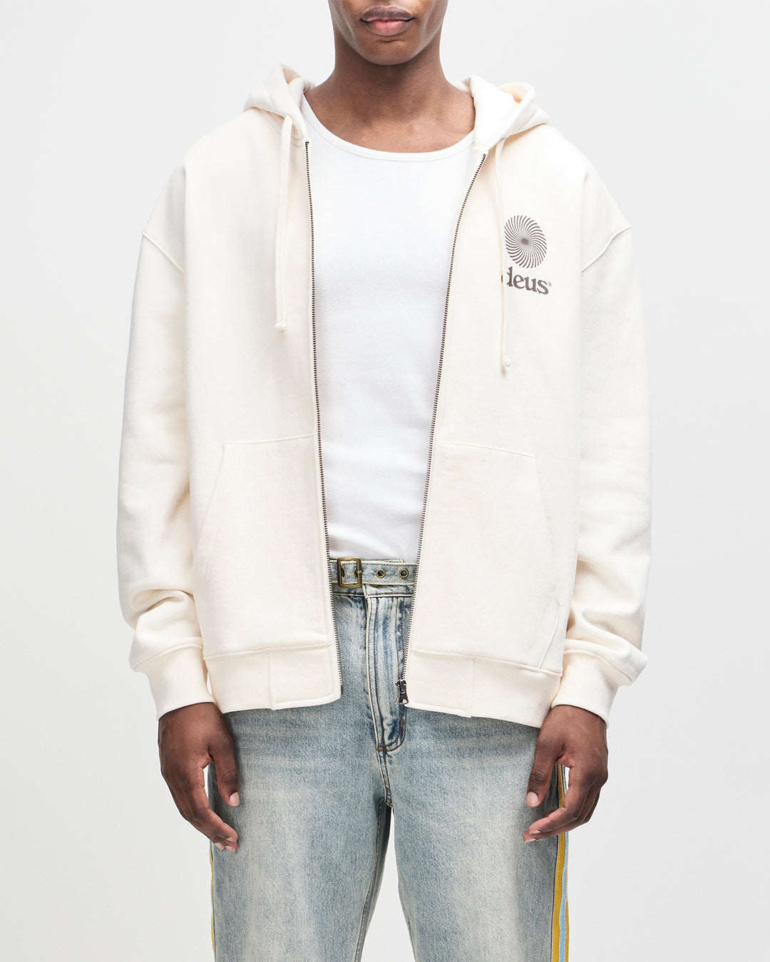 Sweaters | Deus Ex Machina | Strata Zip Hoodie - Dirty White – (UK