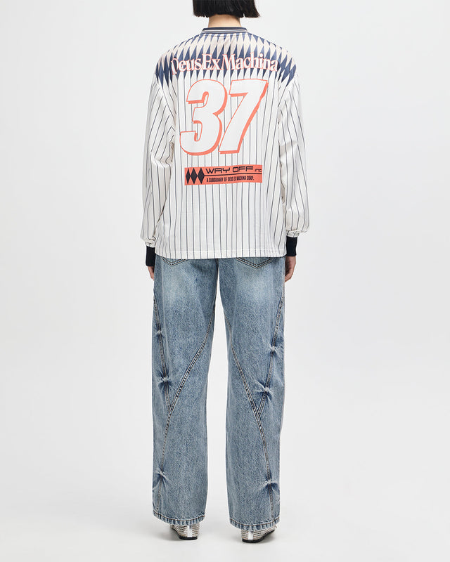 Arrii Moto Jersey - Flame Whisper White