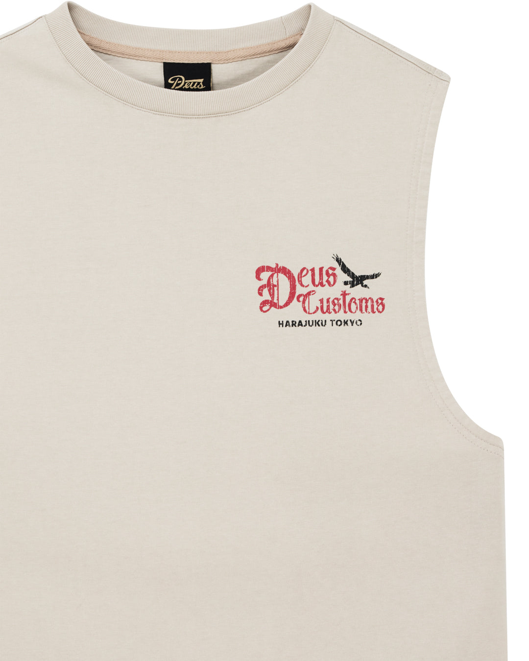 Deus Ex Machina | Beep Beep Muscle Tee - Ivory|Flatlay