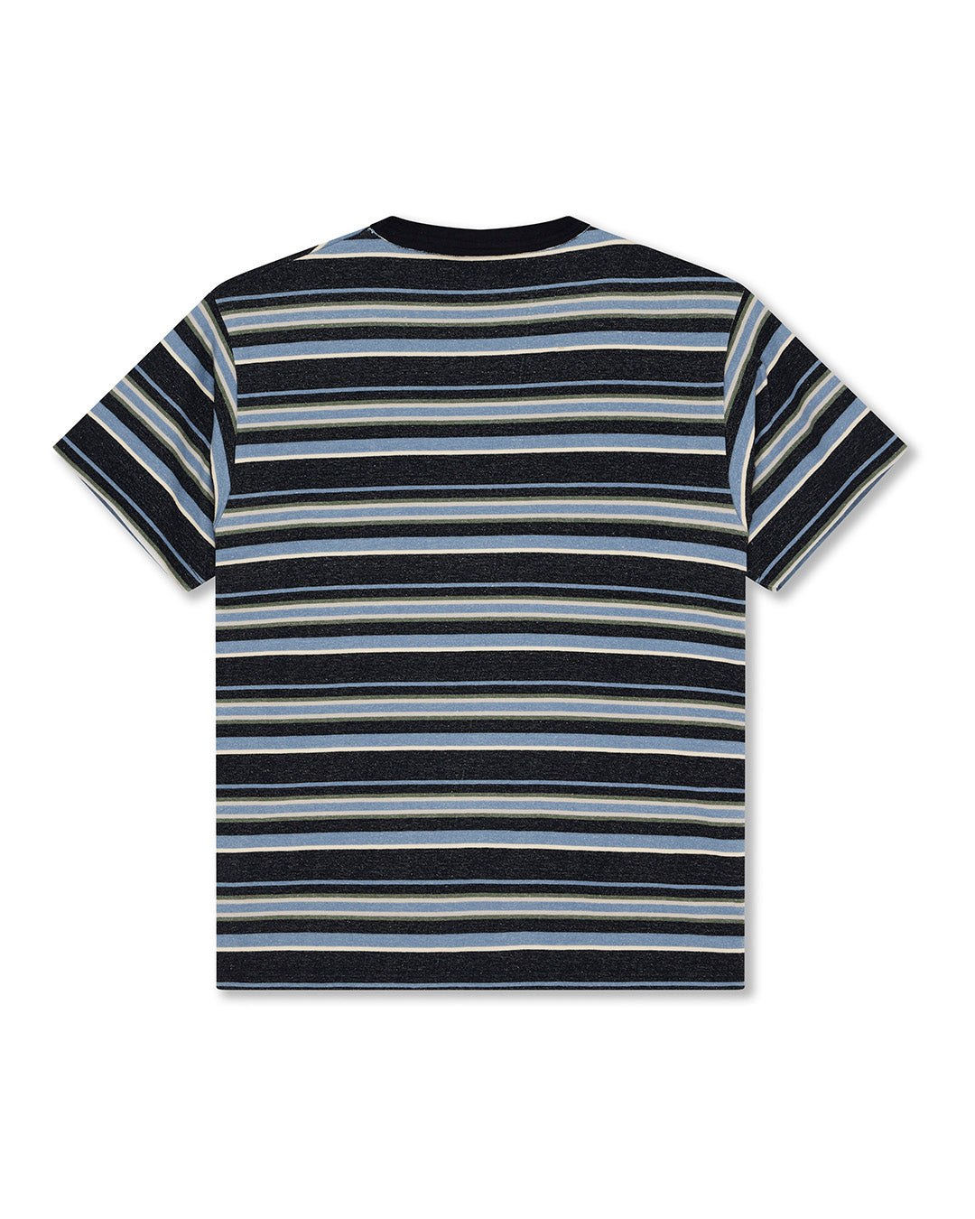 D262UTS230-Forecourt-Stripe-Tee-Navy|Flatlay