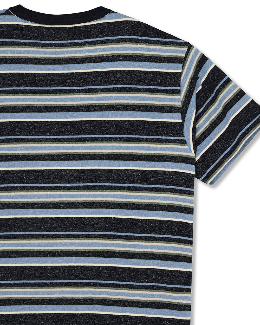 D262UTS230-Forecourt-Stripe-Tee-Navy|Flatlay