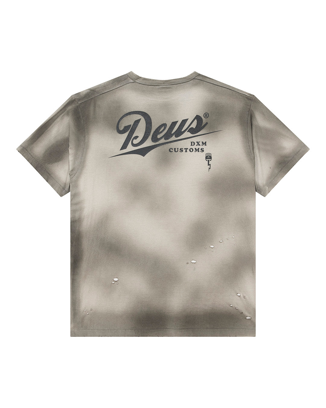 Deus Ex Machina - Damaged Dyed Tee - Beige|Flatlay