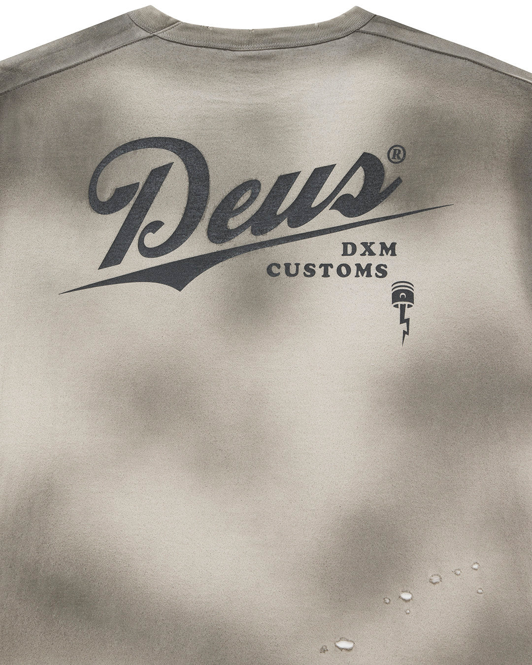 Deus Ex Machina - Damaged Dyed Tee - Beige|Flatlay