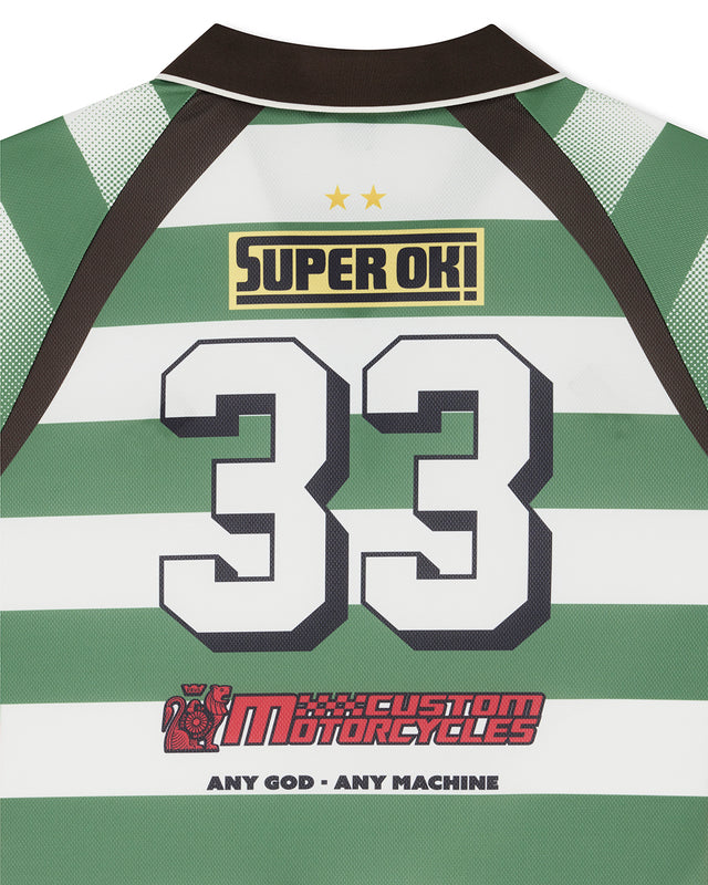Deus Ex Machina - Stripe Ss Moto Jersey - Green