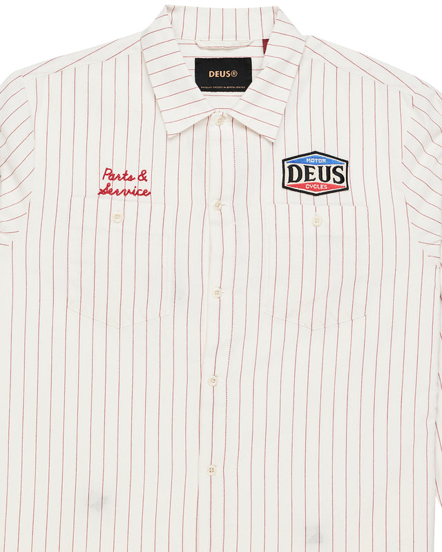 Forecourt Stripe Shirt - Vintage White