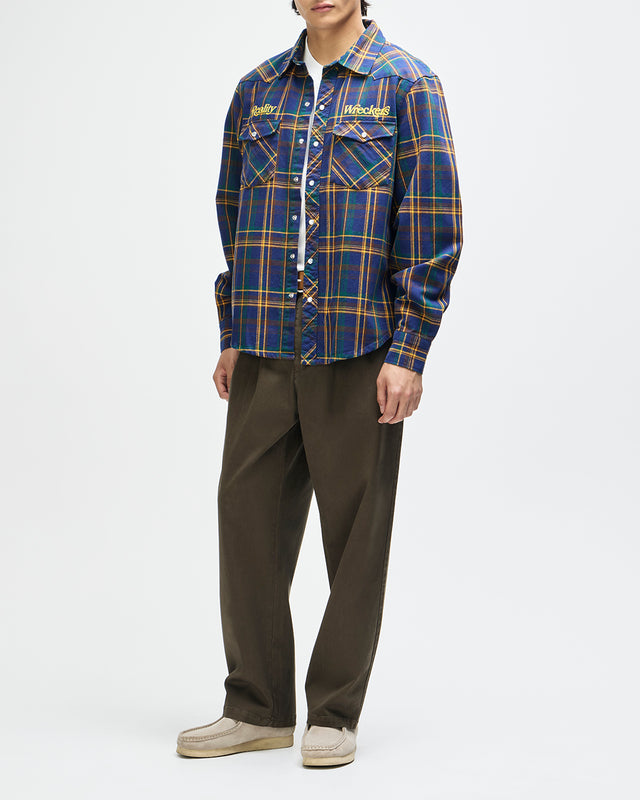 Reality Wreckers Check Shirt - Mechanic Blue Check