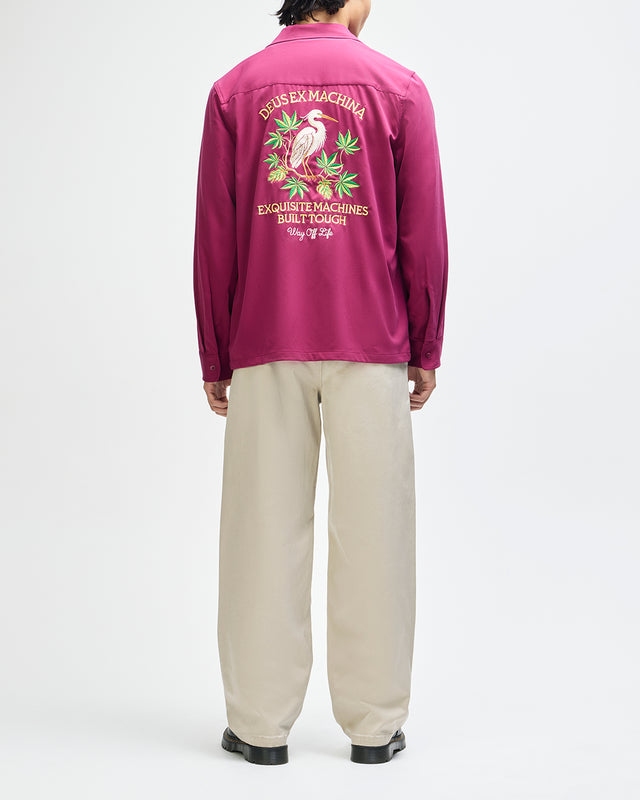 Forbidden Fruit Bowling Shirt - Burgundy