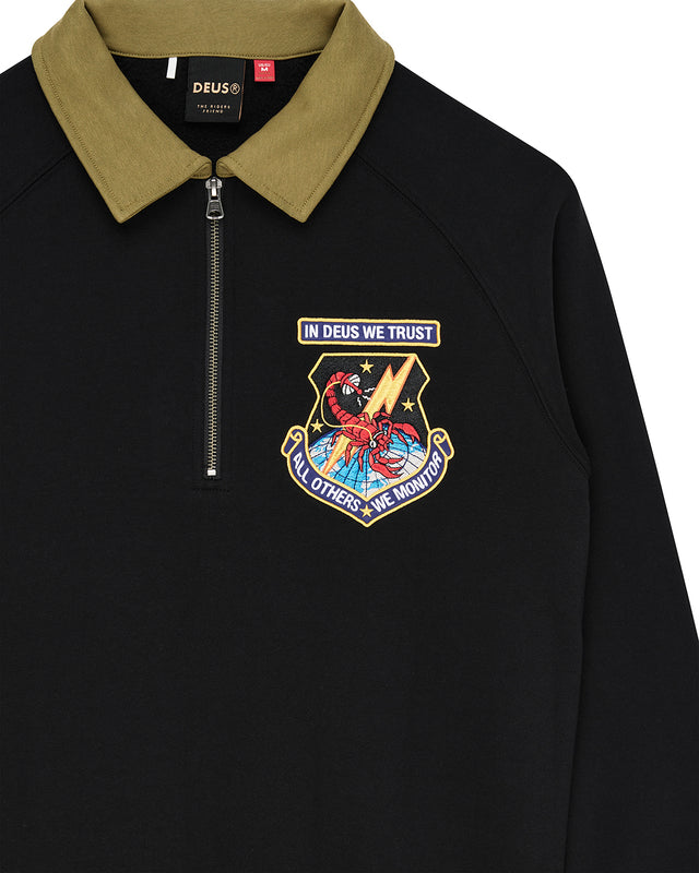 All Others Half Zip Sweat - Black