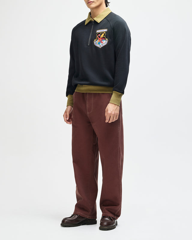 All Others Half Zip Sweat - Black