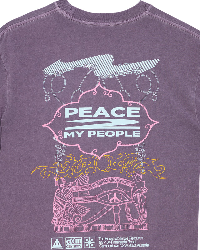 Easy Peacey Tee - Anthracite Grey