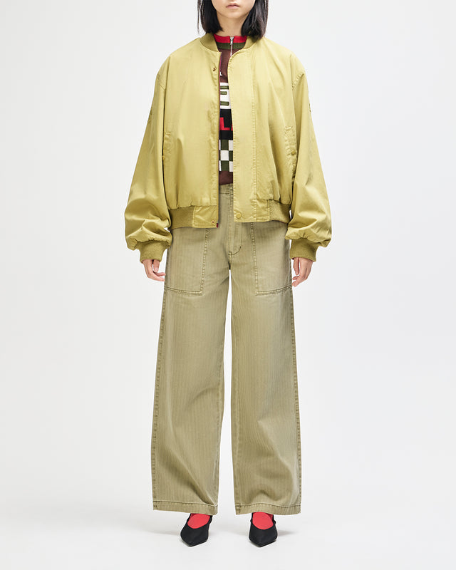 Pendula Reversible Jacket - Willow Green-Blanket Red