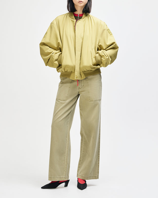Pendula Reversible Jacket - Willow Green-Blanket Red