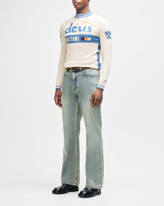 Henzen LS Knit Jersey - Tofu White