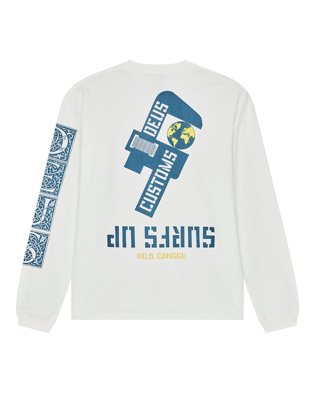 Swell Maps Os Ls Tee - Vintage White