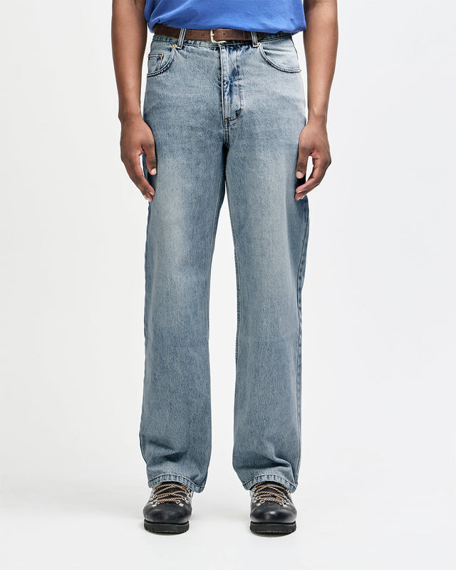 True Line Straight Jean - Washed Indigo