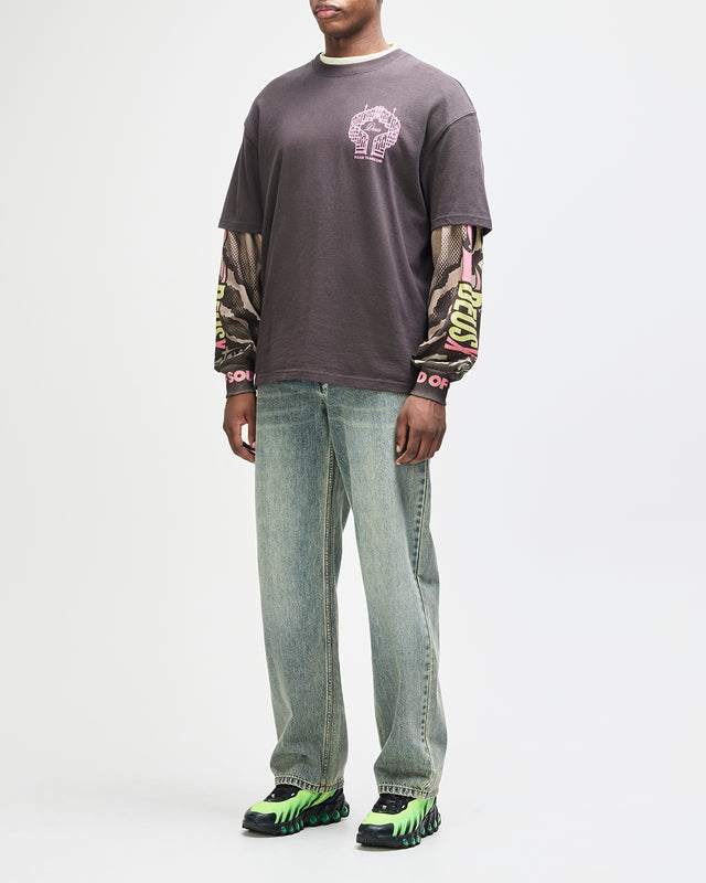 Upstairs Os Tee - Anthracite Grey