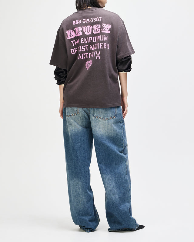 Upstairs Os Tee - Anthracite Grey