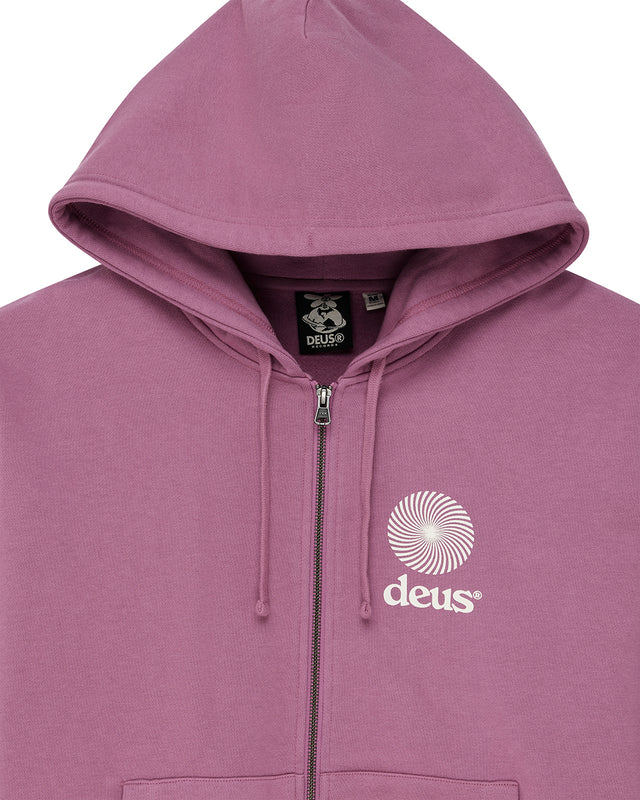 Strata Zip Hoodie - Red Violet