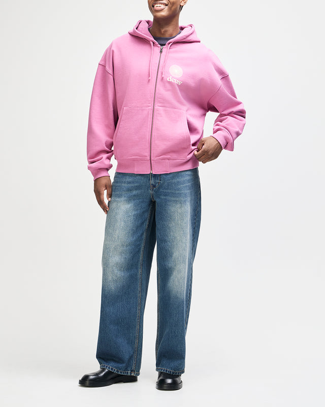 Strata Zip Hoodie - Red Violet