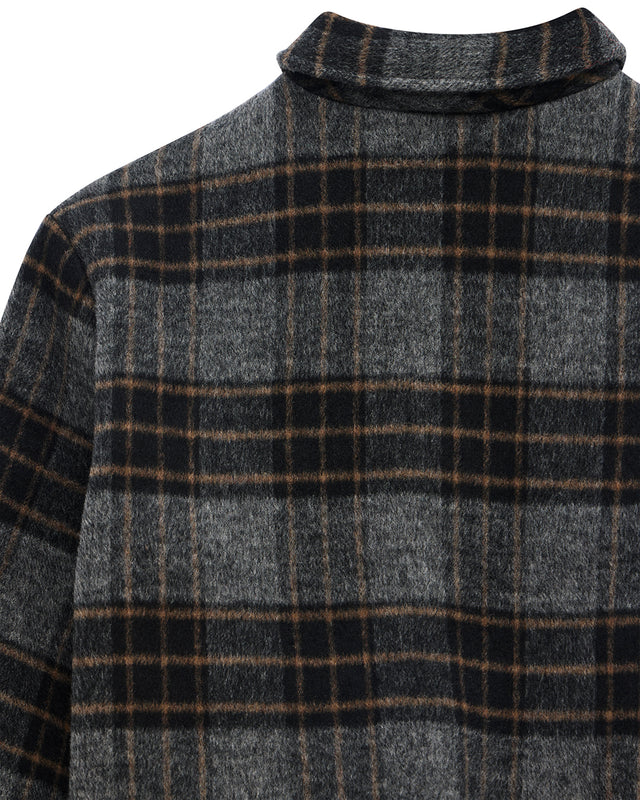 Lost World Wool Blend Bomber - Phantom Grey Check