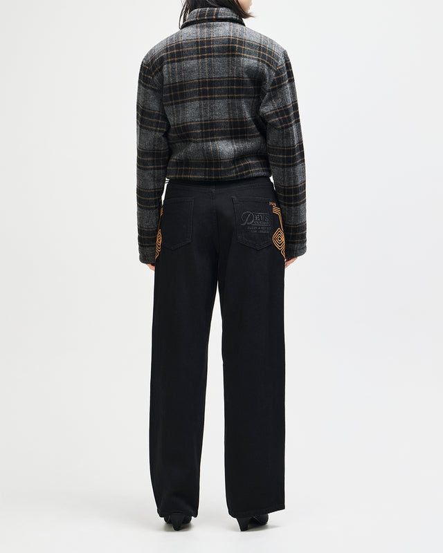 Lost World Wool Blend Bomber - Phantom Grey Check
