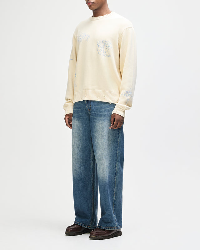 Everywhere Knit - Cream-Chambray