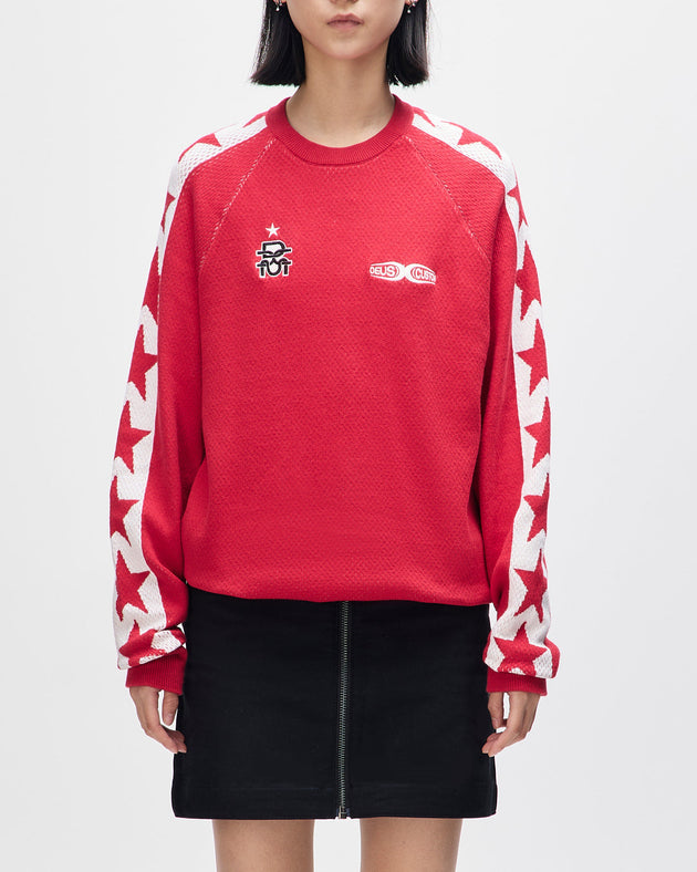 icon-mesh-knit-top-poinsettia-red|Model