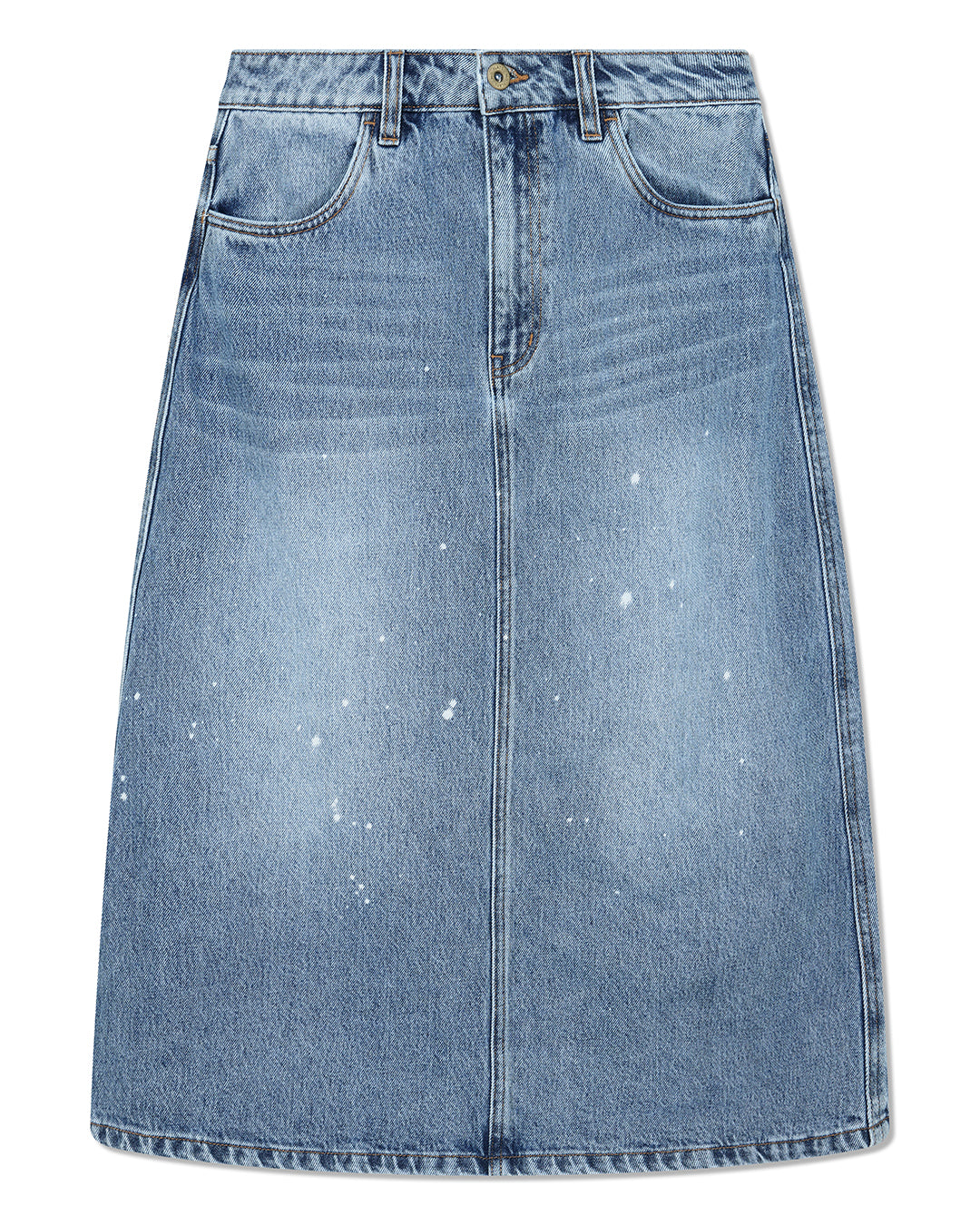 lyon-midi-denim-skirt-bleach-wash|Flatlay
