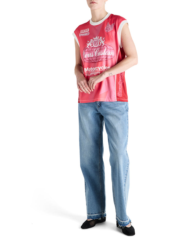 Project Mayhem Moto Tank Cherry - Cherry