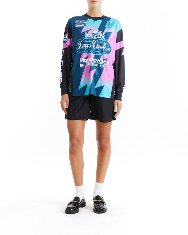 Thunder Long Sleeve Moto Top - Thunder